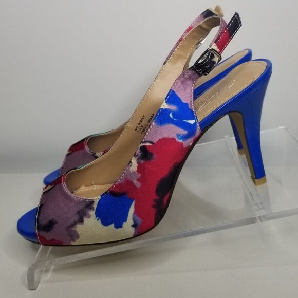 Mootsie Tootsies Women's‎ Multi Color Open Toe Dress Heels Size 7.5M - Picture 2 of 11